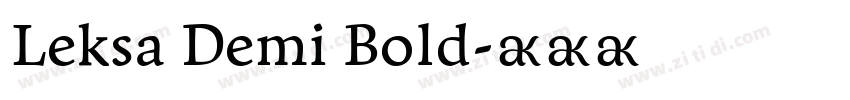 Leksa Demi Bold字体转换